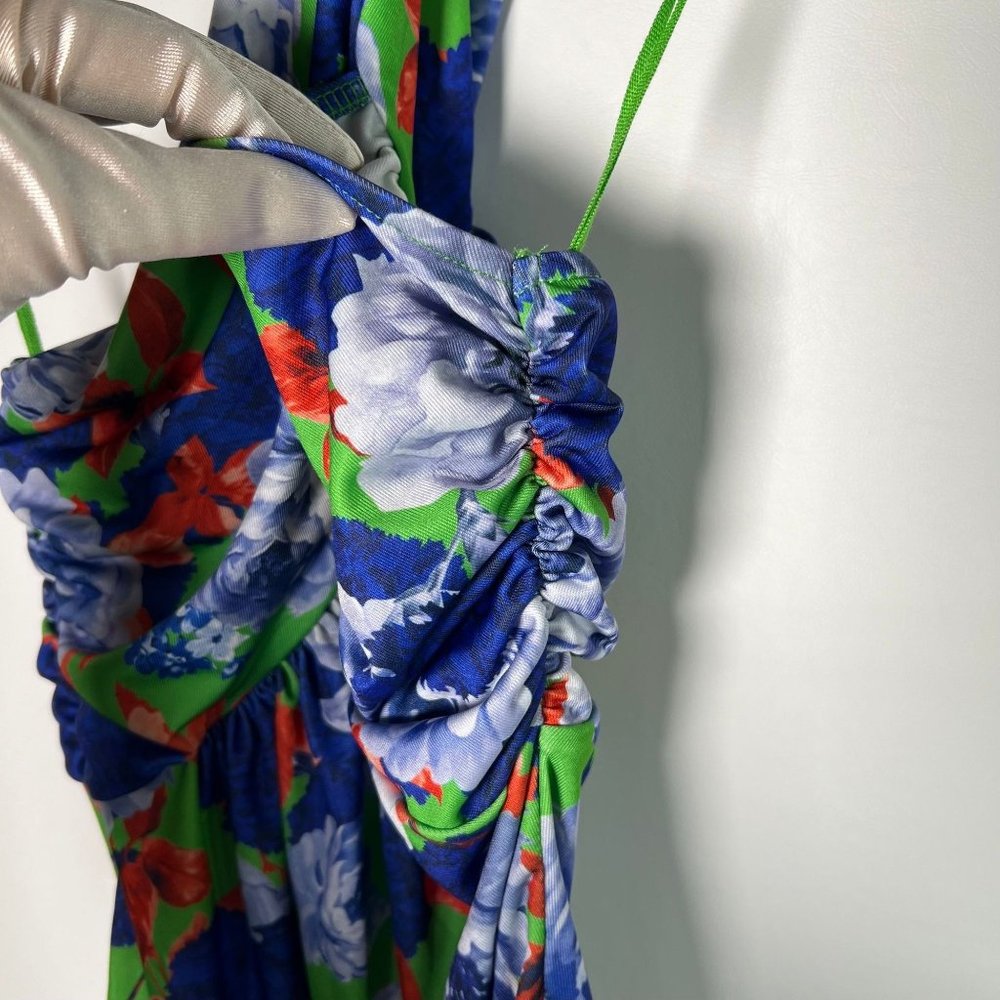 NWT ZARA Floral Asymmetrical One Shoulder Bodysuit SMALL 0264/453 - Picture 13 of 16